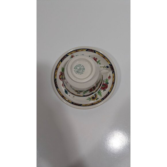 Syracuse China Dewitt Clinton Pilgrim Floral Pattern Vintage Cup Saucer Set - Picture 11 of 16